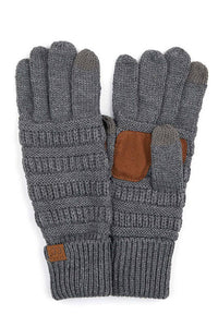 Navy C.C Knitted Touch Screen Compatible Gloves