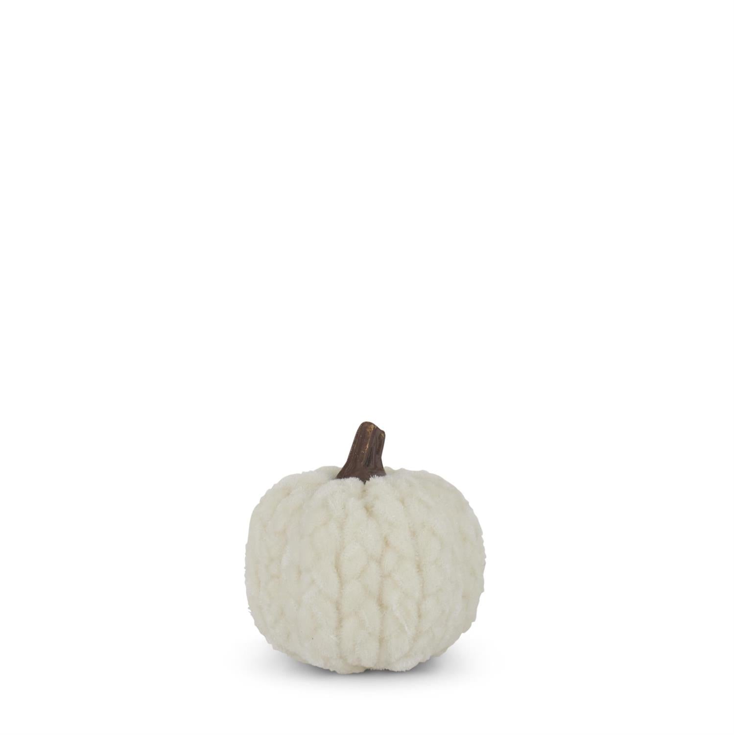 2.75 Inch Rust White Braided Filler Pumpkin