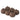 2.5 Inch Brown Resin Faux Woodgrain Filler Pumpkin
