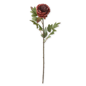 22 Inch Real Touch Burgundy Peony