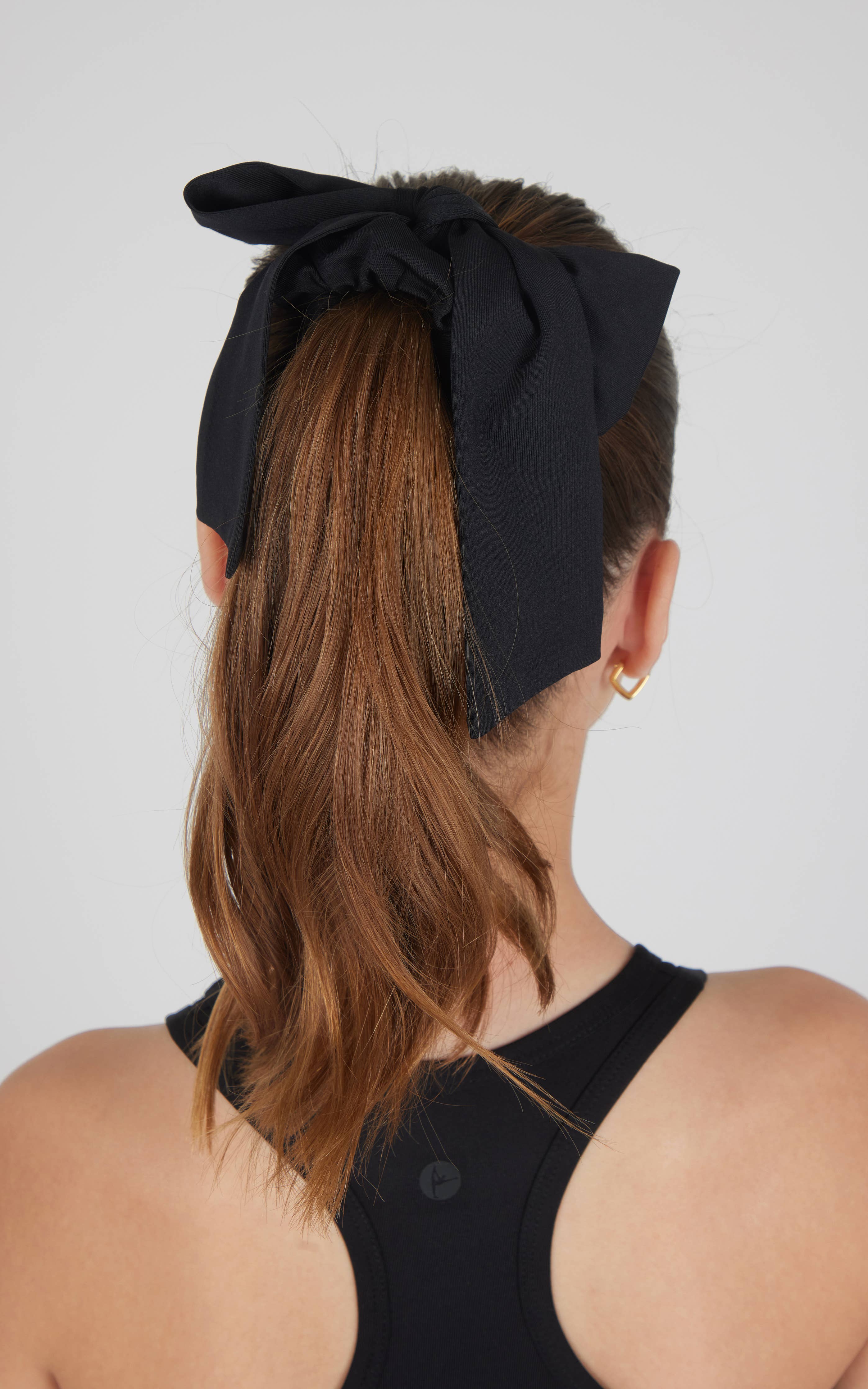 Black Girls Racerback Tank, Pleated Skort, and Scrunchie Bow Set