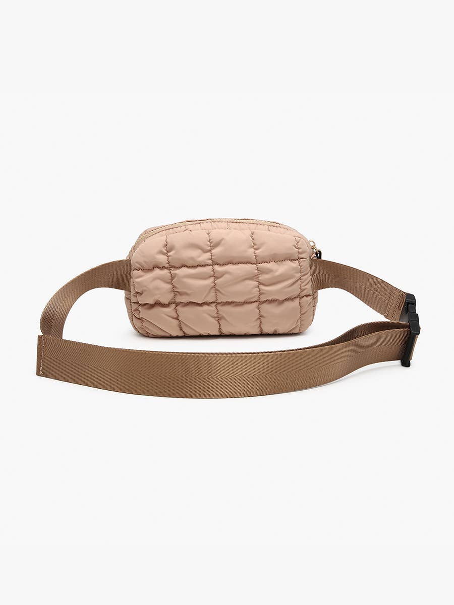 Chrissy Quilted Puffy Belt Bag w/ Nylon Strap