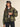 GREEN PLAID QUILTED JACKET WITH CONTRAST CORDUROY DETAIL