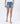 POWDER PUFF HIGH RISE PATCH POCKET DENIM SHORTS