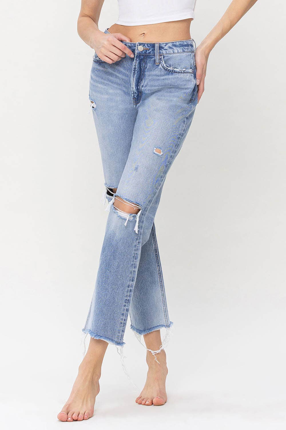 SUPER HIGH RISE RELAXED STRAIGHT JEANS