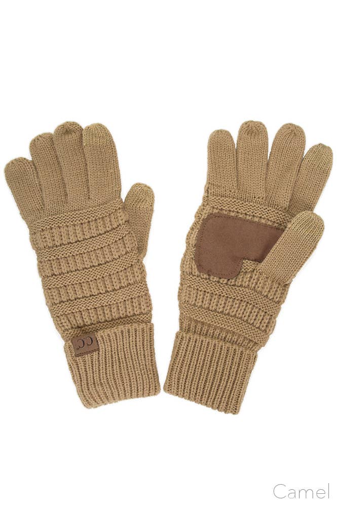 Navy C.C Knitted Touch Screen Compatible Gloves