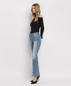 MOUNT BRUCE  MID RISE SEAMLESS WAISTBAND BOOTCUT JEANS