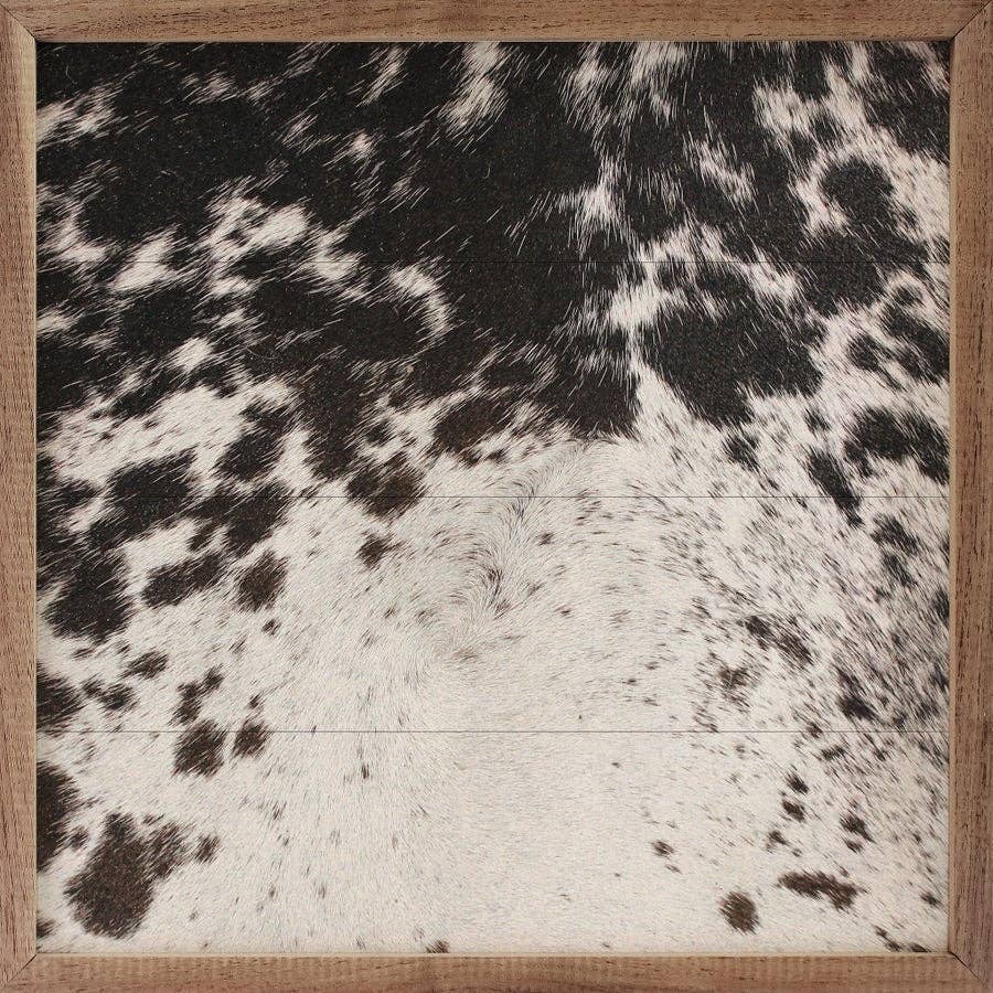 Black Cowhide: 8 x 8 x 1.5
