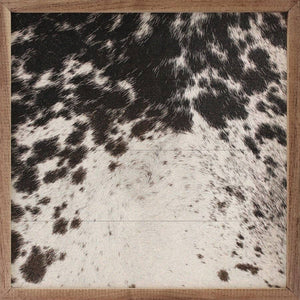 Black Cowhide: 8 x 8 x 1.5