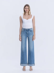 WESTBURY HIGH RISE FULL LENGTH CUFFED WIDE JEANS