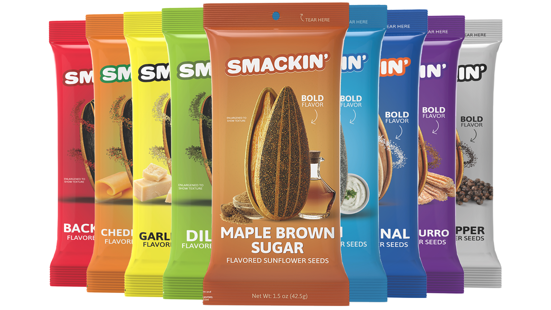 Garlic Parmesan SMACKIN' Sunflower Seeds Sampler Pack (1.5 oz)