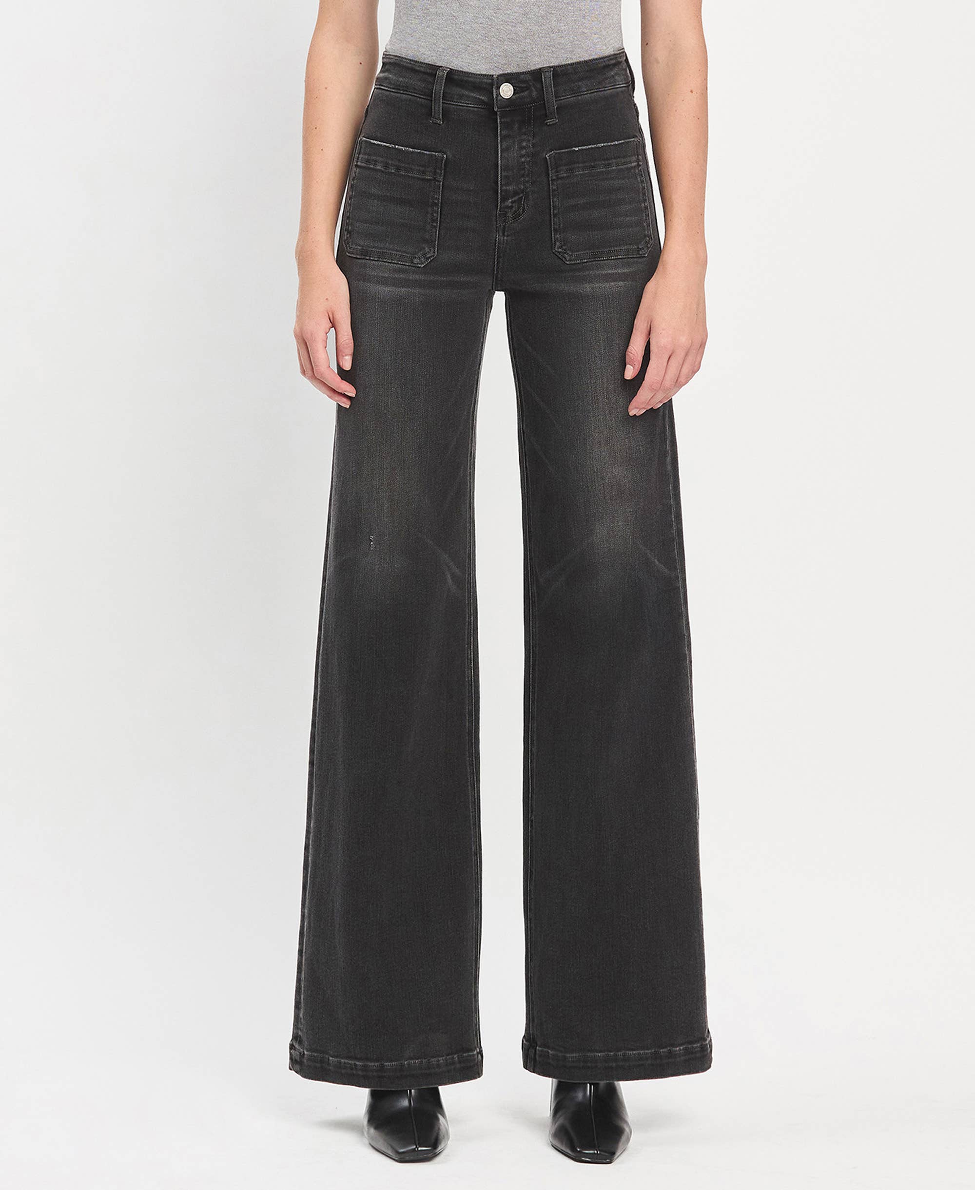 ENGROSS HIGH RISE WIDE TROUSER JEANS