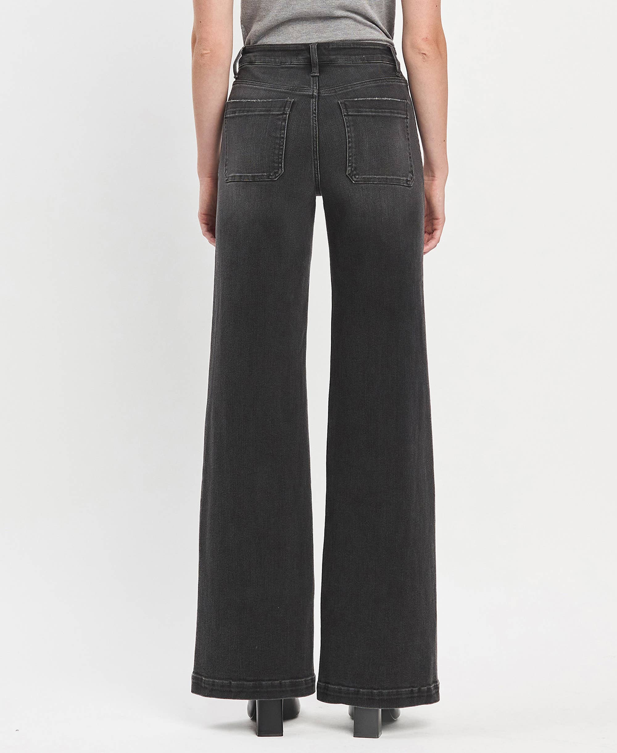 ENGROSS HIGH RISE WIDE TROUSER JEANS