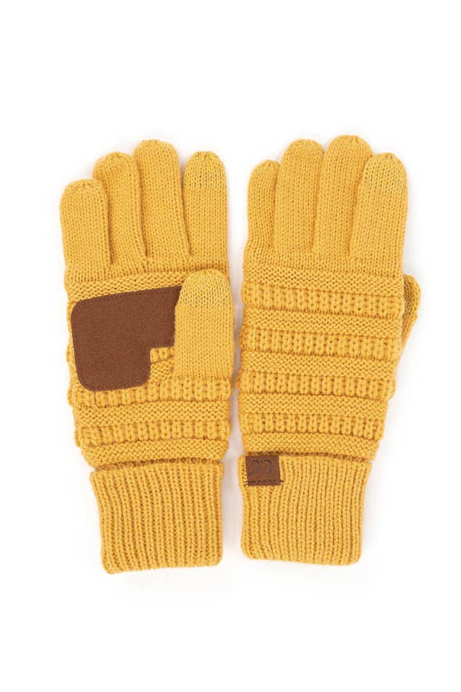 Navy C.C Knitted Touch Screen Compatible Gloves