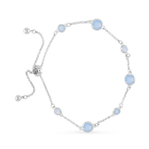 Faceted CZ Bracelet | Ice Blu Collection: Green / 18K Gold Dipped