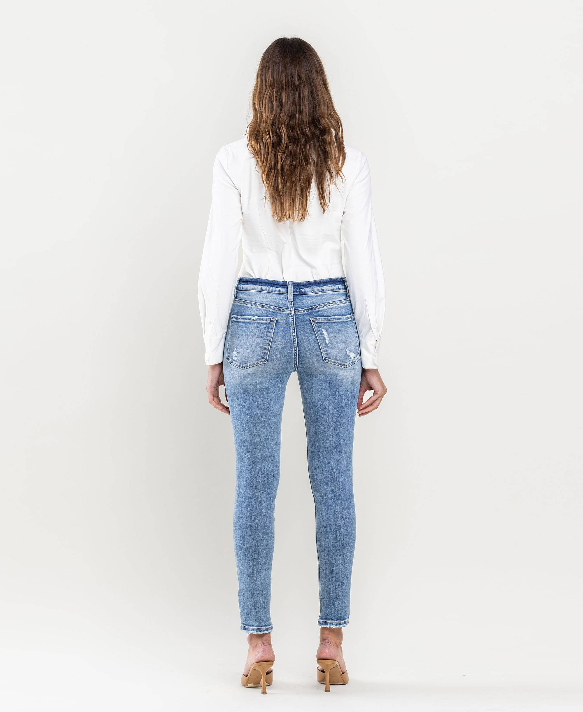 High Rise Ankle Skinny Jean by Lovervet by Vervet