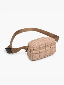 Chrissy Quilted Puffy Belt Bag w/ Nylon Strap