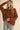 COCOA STRIPED MOCK NECK SWEATER