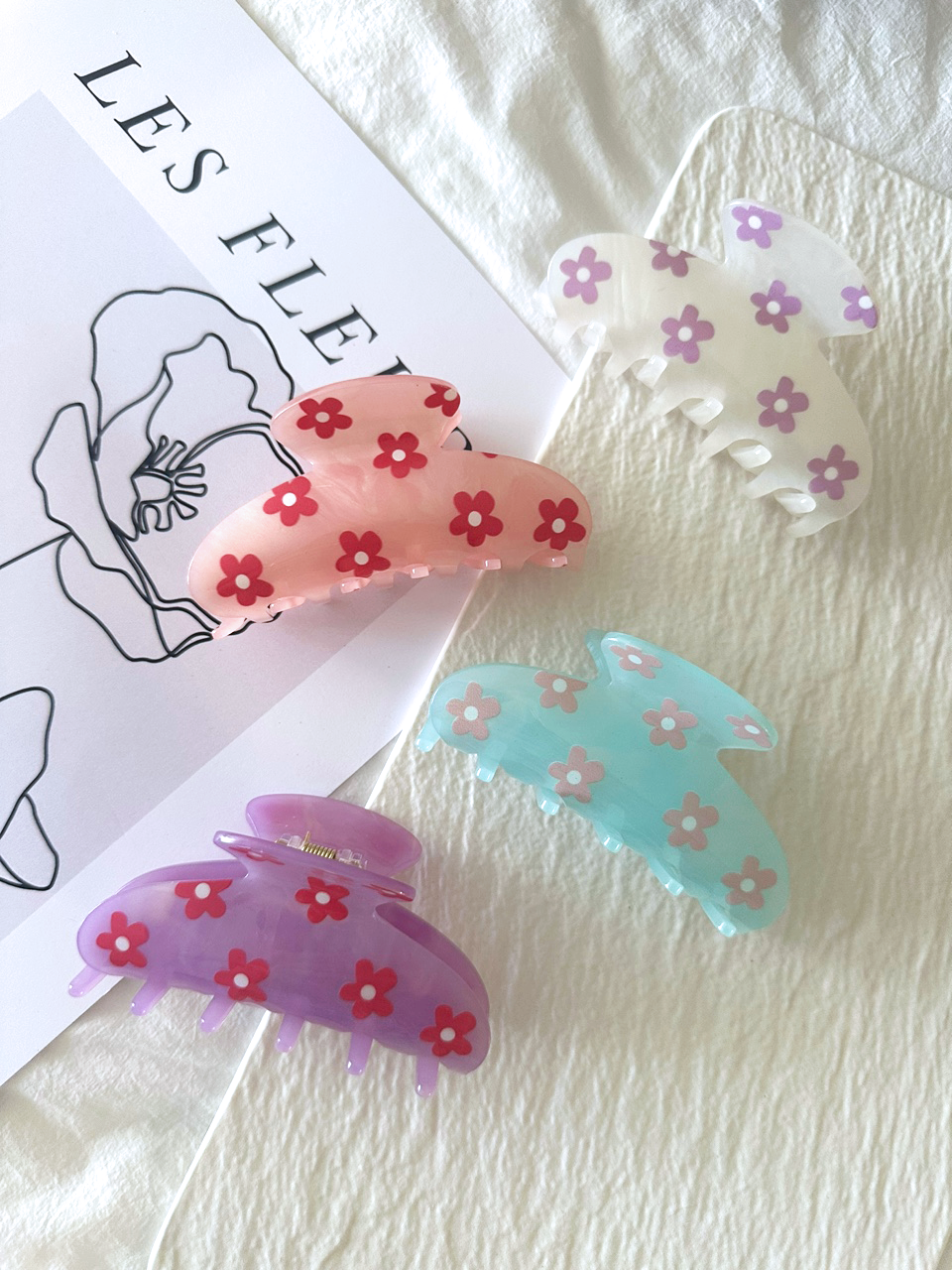 Flower Clip Set - Angie