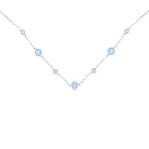 Faceted CZ Necklace | Ice Blu Collection: Pink / 18K Gold Dipped