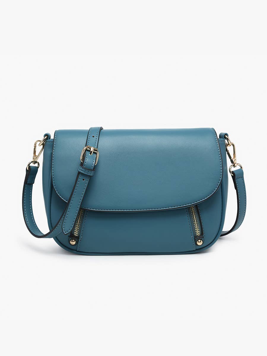 Lindsay Dual Zip Flapover Crossbody