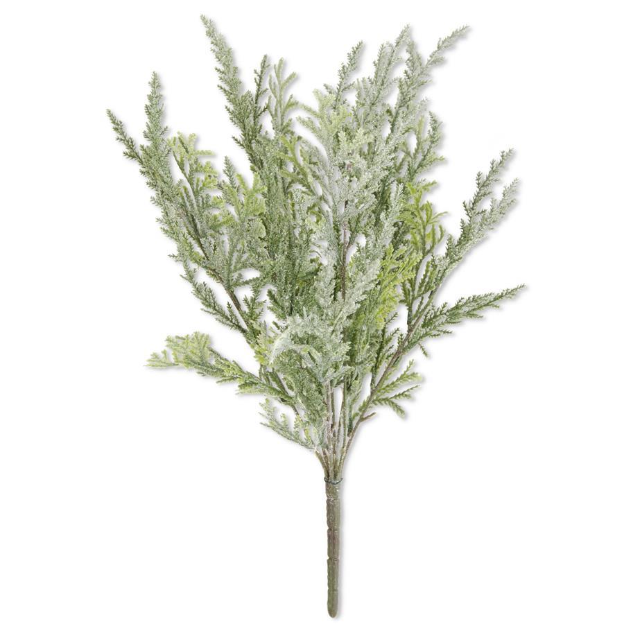 17.5 Inch Flocked Cedar Bush