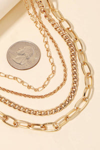 Multi Layered Cable Chain Necklace