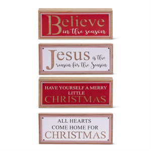 Assorted Enamel Red and White Holiday Message Boards