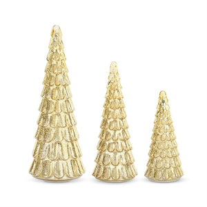 Gold LED Mercury Glass Trees