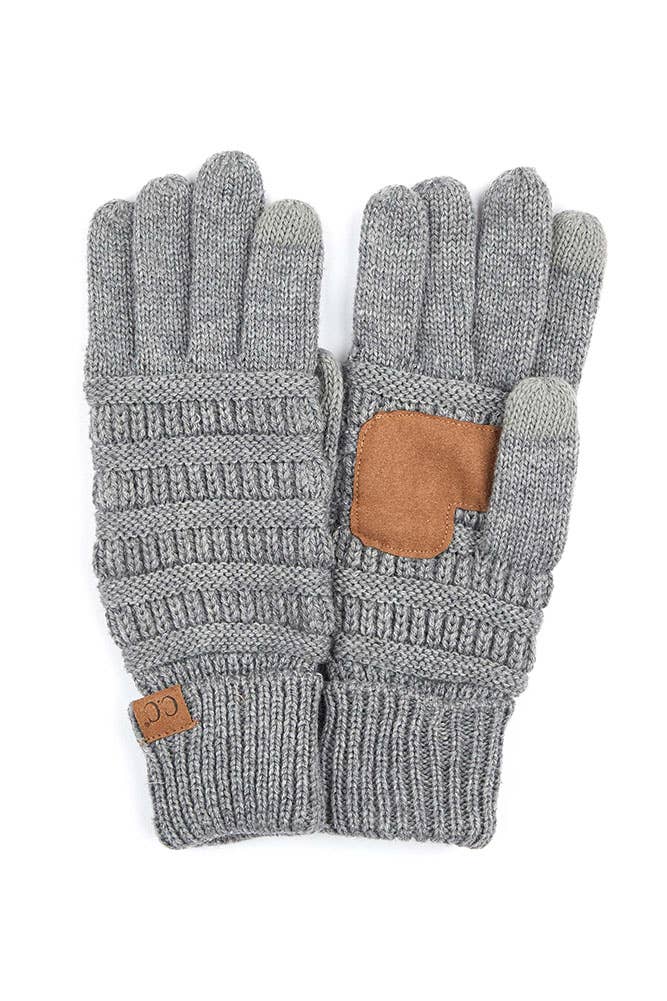 Navy C.C Knitted Touch Screen Compatible Gloves