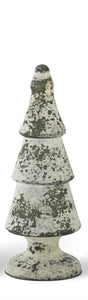 Dark Green & White Speckle Glass Tree