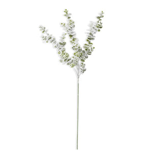 32 Inch Snowy Flocked Eucalyptus Stem