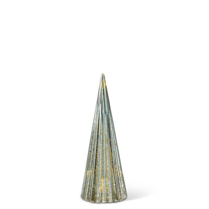 Sage Green Mercury Glass Ribbed Tree