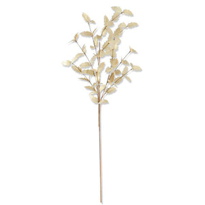 36 Inch Cream w/Gold Holly Leaf Stem