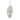 8.5 Inch White Glittered Shatterproof Pinecone Ornament