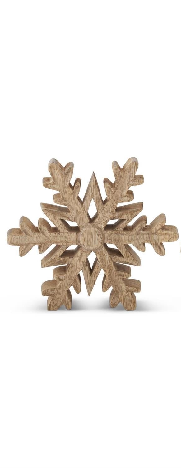 Mango Wood Snowflake Cutouts