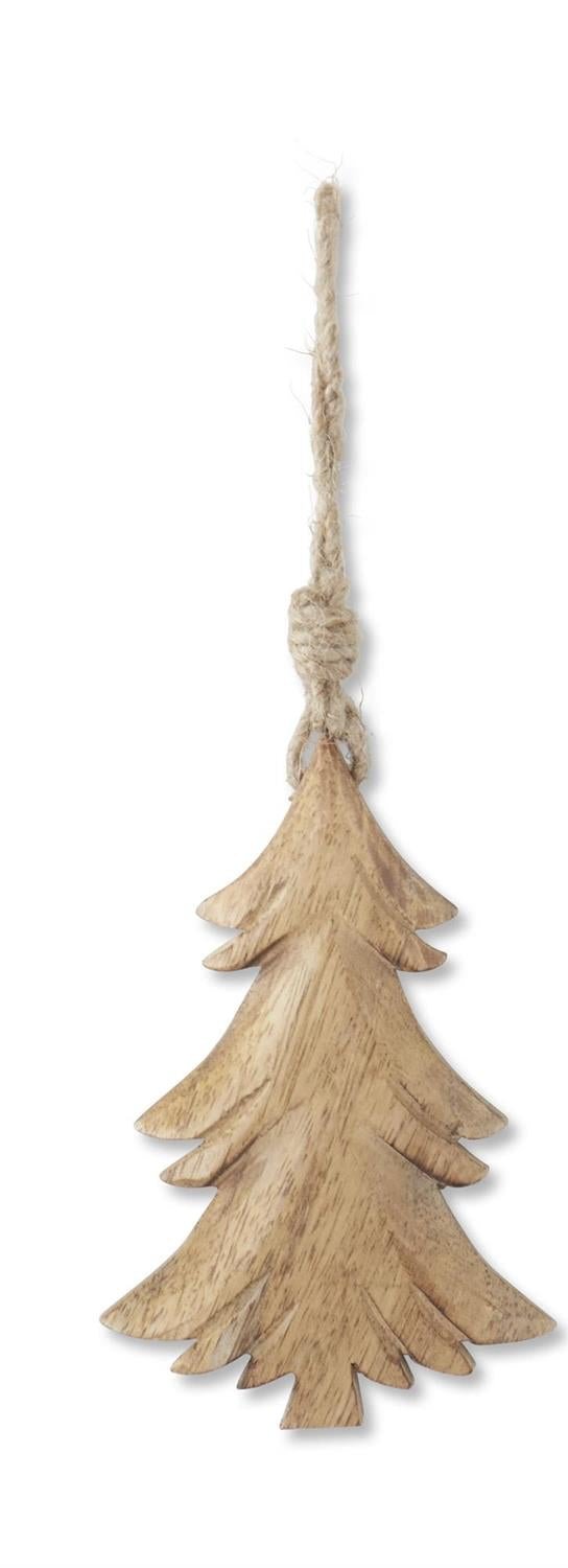 6 Inch Mango Wood Holiday Ornament