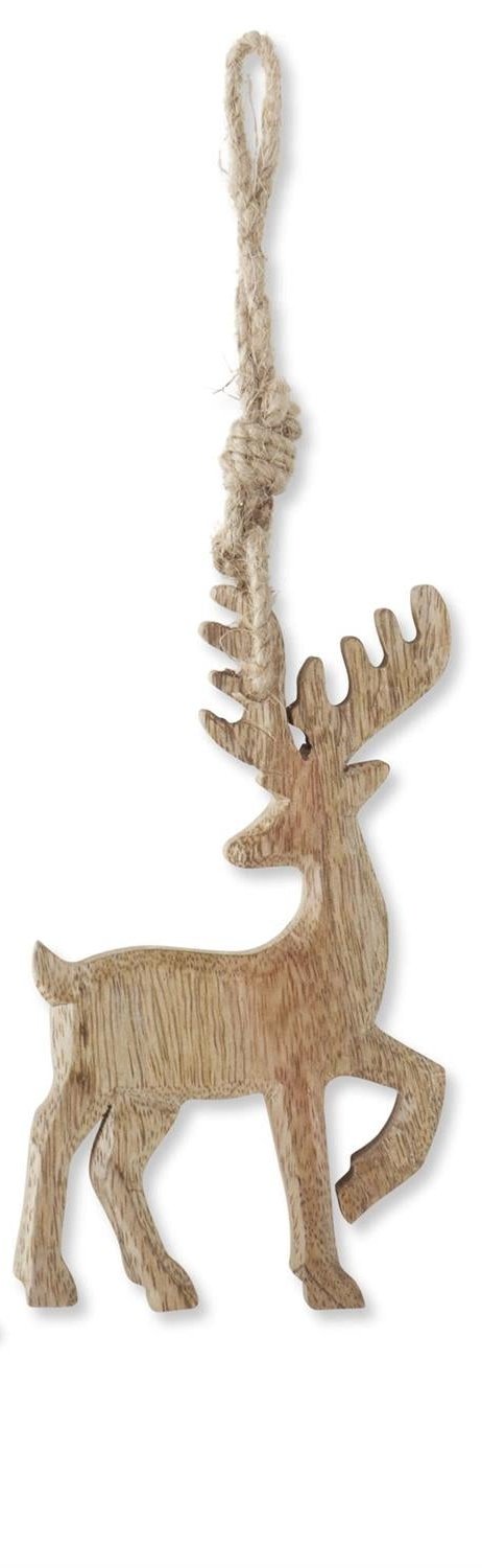 6 Inch Mango Wood Holiday Ornament