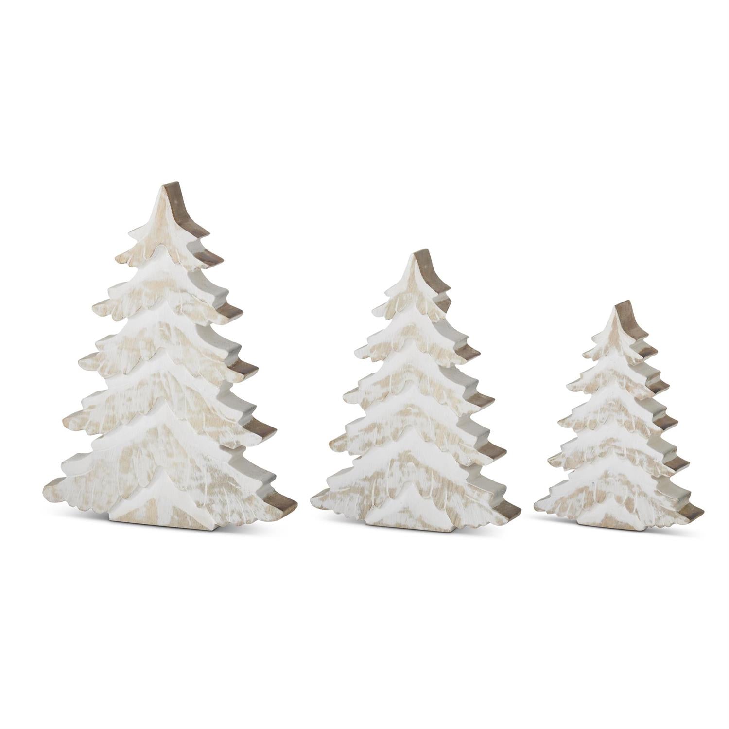 Whitewashed Mango Wood Christmas Tree