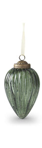 Crackled Green Glass Ornament