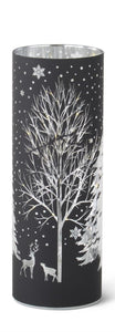 Black Laser Engraved Winter Scene LED