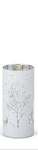 White Laser Engraved Winter Scene LED