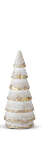 Whitewashed Gold Gilded Wood Tree