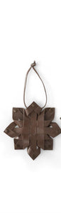 4 Inch Leather Snowflake Ornament