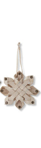 4 Inch Leather Snowflake Ornament