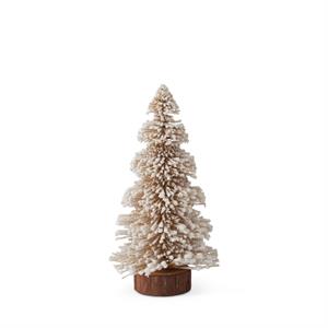 Flocked Gold Glittered Bottle Brush Tree