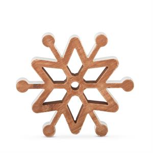 Wooden Snowflake w/White Edge