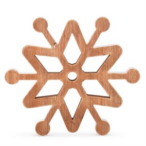 Wooden Snowflake w/White Edge