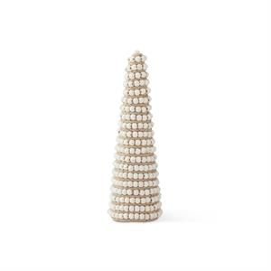 Jute Cone Tree with White Beads