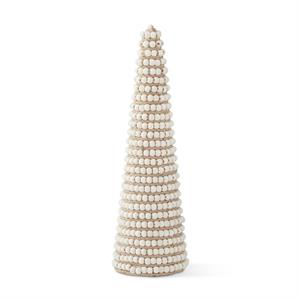 Jute Cone Tree with White Beads
